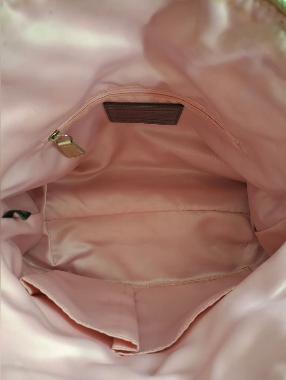 Coach Poppy Signature Sateen Pocket Hobo 18708 EUC - Picture 6 of 8